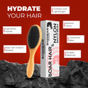 Bossman Men'S Boar And Nylon Bristle Hair And Beard Brush - Detangling & Straightening Wooden Oval Wet Brush - Ergonomic Bamboo Design Bossman Men'S Boar And Nylon Bristle Hair And Beard Brush - Detangling & Straightening Wooden Oval Wet Brush - Ergonomic Bamboo Design