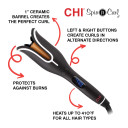 Chi Spin N Curl, Curling Iron For Healthy & Shiny Effortless Curls & Waves, Provides Preset Temperature Settings For Each Hair Texture, Onyx Black