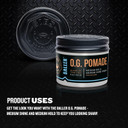 Gibs O.G. Baller Pomade, Flexible Hold And Medium Shine. Water Based, Great For All Styles And Textures