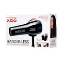 Kiss Handle-Less 1875W Ceramic Tourmaline Hair Dryer, Effortless Styling Precision Blow Dryer, Cool Touch Nozzle, Triple-Layer Heat Insulation, Heat Resistant Cap, 3 Styling Attachments, Up To 450°F