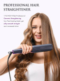 Landot Wide Flat Iron Hair Straightener For Fast Styling Thick/Long/Coarse Hair: 1-3/4 Inch Ceramic Straightener For Less Frizz, Smoother Shinier Results - Dual Voltage & 12 Temp Setting 250-450F