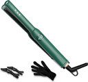 Mini 1/2 Inch Flat Iron Led Display Tourmaline Titanium Ceramic Plate 4D 360°Swivel Small Hair Straightener For Woman Short Hair Adjustable Temperature Dual Voltage Auto Shut Off (Green, 0.5 Inch)
