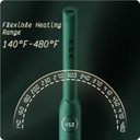 Mini 1/2 Inch Flat Iron Led Display Tourmaline Titanium Ceramic Plate 4D 360°Swivel Small Hair Straightener For Woman Short Hair Adjustable Temperature Dual Voltage Auto Shut Off (Green, 0.5 Inch)
