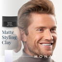 Monat Matte Styling Clay For Men - Water And Clay-Based Hair Paste To Create Thicker-Looking Hair, Easy-To-Shape Net Wt. 45 Ml / 1.52 Fl. Oz