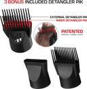 Red By Kiss 2000 Ceramic Hair Dryer, Professional Salon Blow Dryer 3 Attachments Included, 2 Detangler Piks, 1 Air Concentrator (Yellow)