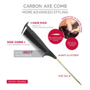 Red By Kiss Carbon Axe Comb Parting Comb Anti Frizz Heat Resistant Hair Comb (Pin Tail) Red By Kiss Carbon Axe Comb Parting Comb Anti Frizz Heat Resistant Hair Comb (Pin Tail)