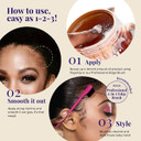 Red By Kiss Edge Fixer Hair Shine Gel, 24 Hour Max Hold, Non-Flaking, Biotin B7 Infused, Natural Styling, Professional Edge Control Wax, Perfect For Braiding (Sweet Lychee)