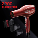 Red Pro 3200 Turbo Pro Detangler Ac Hair Dryer, 3 Heat/2 Speed Settings, Cool Shot Button, Powerful Airflow, 3 Additional Styling Attachments With Detangling Pik