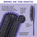 The Knot Dr. Hair Brush By Conair - Detangling Hair Brush - Removes Knots And Tangles In Wet Or Dry Hair - Curly Hair Brush - Purple
