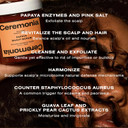 Ceremonia Papaya Scalp Scrub Exfoliating Shampoo Treatment With Papaya Enzymes Pink Salt Detox, 8 Fl Oz | 236 Ml