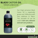 Greenive Jamaican Black Castor Oil Jbco Organically Grown 100% Pure Great For Hair And Topical Uses (16 Ounce)