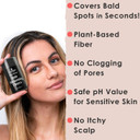 Hair Fibers For Thinning Hair For Women, Men. Plant-Based Formula For Instant Hairline & Bald Spot Coverage. Non-Itchy, Easy To Wash Out (Medium Brown)