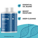 Rosemary And Biotin Shampoo For Thinning Hair - Vegan Volumizing Shampoo For Fine Hair With B Vitamins Argan Oil & Tea Tree Essential Oil - Paraben Silicone And Sulfate Free Vegan Formula (8 Fl Oz)