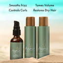 Agave Smoothing Haircare Trio With Shampoo, Conditioner & Healing Oil Treatment Hydrating & Frizz Control 3 Fl Oz/2 Fl Oz