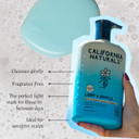 California Naturals Light & Gentle Hair Shampoo For Sensitive Scalp With Aloe Vera, Hydrating, Vegan, Natural, Cruelty, Silicone, Paraben, And Sulfate Free, For Women & Men, All Hair Types, 16.5 Fl Oz