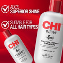 Chi Infra Shampoo, Gently Cleanses Scalp & Hair, Hydrating & Nourishing For All Hair Types, Designed For Heat Damaged Hair, Sulfate, Paraben, & Cruelty-Free, 12 Oz