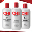 Chi Infra Trio Kit, Includes Infra Shampoo, Infra Thermal Protective Treatment, & Silk Infusion For Hair Strength & Shine, Paraben & Sulfate-Free, 3 Products, 12 Oz