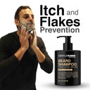 Beard Shampoo - MenS Beard Wash - Hydrate, Cleanse, Soften & Strengthen - For Itchy & Flaky Facial Hair - With Witch Hazel - All Skin & Beard Types - Vegan - Amber Leather Scent - 8Oz