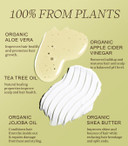 Non Toxic Vegan Shampoo And Conditioner With Organic Ingredients, Apple Cider Vinegar, Tea Tree Oil - Color Safe, Paraben & Gluten Free, Silicone & Sulfate Free, Ph Balanced