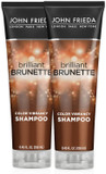 John Frieda Brilliant Brunette, Color Boosting Shampoo, Enhances And Protects Multi-Dimensional Tones, With Sweet Almond Oil To Rehydrate And Replenish Dry Hair, 8.45 Oz