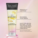 John Frieda Go Blonder Lightening Conditioner, Gradually Lightens Blonde Color, For Natural Or Color-Treated Hair, Formulated With Citrus And Chamomile, Paraben Free, 16 Oz