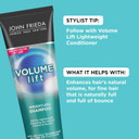 John Frieda Volume Lift Weightless Shampoo, Lightweight Volumizing Shampoo With Air-Silk Technology For Fine Or Flat Hair, Adds Natural Fullness, Safe For Color-Treated Hair, 8.45 Oz