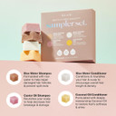 Kitsch 4Pc Sampler Solid Shampoo And Conditioner Set - Rice Bar & Castor Oil Shampoo And Rice Bar & Coconut Oil Deep-Moisturizing Hair Conditioner, Zero Waste