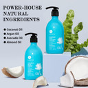 L Luseta Coconut Milk Shampoo & Conditioner, Nourishing & Moisturizing Hair, Sulfate & Paraben Free, Keratin & Color Safe, 16.9Oz Each