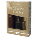 L'Anza Renewing Luxury Hair Care Kit - Shampoo, Conditioner And Keratin Hair Oil For Enhancing Hair Volume And Achieving A Soft, Lustrous Texture - Ideal Birthday Gifts For Women (10.1/8.5/3.4 Fl Oz)