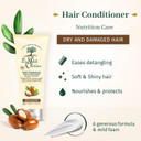 Nutrition Hair Conditioner - Olive, Shea, Argan Oils - Detangles And Repairs - Enhances Softness And Elasticity Of The Hair - Suitable For Dry And Damaged Hair - 6.76 Oz