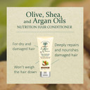 Nutrition Hair Conditioner - Olive, Shea, Argan Oils - Detangles And Repairs - Enhances Softness And Elasticity Of The Hair - Suitable For Dry And Damaged Hair - 6.76 Oz