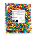 1 Inch Gumballs For Gumball Machine, Approx. 55 Pieces, 1Lb Bulk Bag, Large Gumballs, Bubble Gum Balls Assorted Fruit Flavored Bubble Gum, Gumball Machine Refills
