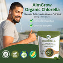 1000 Tablets, Organic Chlorella Tablets With Broken Cell Wall, 250Mg