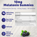 10Mg Melatonin Gummies 45 Days Supply. Melatonin Gummies For Adults. Gelatin-Free, Vegetarian. Support Sleep, Relaxation, Focus, Energy Rejuvenation