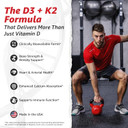 10X Health Vitamin D3 5000 Iu & K2 Mk7 - Menaquinone 7, High-Potency D3 K2 Vitamin Supplement For Bone Health, Heart And Teeth - 125 Mcg Vitamin D & 90 Mcg Vitamin K2-60 Capsules