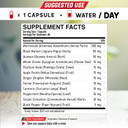 12In1 Wormwood Capsules Black Walnut Cloves, Ginger, Turmeric Curcumin & Black Pepper - Support Digestion Health, Immune System - 60 Capsules