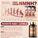 19 In 1 Nmnh (Dihydronicotinamide Mononucleotide) 1000Mg Per Serving, Nad Supplement Boost Nad+, Nad Resveratrol Supplement With Quercetin, Berberine For Healthy Aging, Energy, 90 Capsule