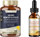25 In 1 Brain Supplements For Memory And Focus + Glucosamine Chondroitin Msm Liquid Drops