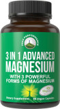 3 In 1 Advanced Magtein Magnesium Complex Capsules With Clinically Tested Magnesium L-Threonate, Glycinate & Taurinate. High Absorption & Bioavailability. Support Brain, Focus & Memory. 90 Vegan Pills