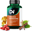 4-In-1 Golden Berberine Supplement With Ceylon Cinnamon Bitter Melon Ginkgo, Boosts Immunity, Gut & Heart Health,60 Capsules For Metabolism SupportMade In Usa