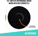 Adhesive Patch Bundle. Black Libre 3 Patches And Clear Infusion Set Covers. For Sensitive Skin, Sweatproof, Waterproof, Stylish Protection For Cgm & Insulin Pumps