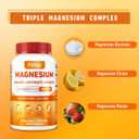 Airboy Magnesium Mineral Supplements Triple Magnesium Complex Supplement, 400Mg Of Magnesium Glycinate, Malate, Citrat, High Absorption Support Sleep, Muscle, And Relaxation,120 Vegan Capsules