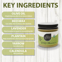 All Good Goop Organic Skin Care Recovery Balm - All Purpose Ointment W/Calendula, Lavender, Beeswax - Chafing Cream, Dry Skin Salve, Cracking Lip Moisturizer - Soothes, Hydrates & Calms - 4Oz