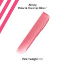 Almay Color & Care Hydrating Lip Gloss, Soft Natural Hues, Prebiotic Complex, Hyaluronic Filling-Sphere Technology, 100 Pink Twilight, 0.1 Fl Oz