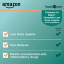 Amazon Basic Care Low Dose Chewable Aspirin 81 Mg Tablets, Pain Reliever, Orange Flavor, 36 Count