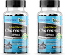 America Medic & Science Charconut 260 Mg (100 Capsules) | Activated Charcoal Supplement For Men & Women | Made With Coconut Husk | Promotes Better Stomach And Digestive Health | Gas & Bloating Relief