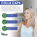 America Medic & Science Colla Caps (60 Caplets) | Collagen And Hyaluronic Acid Supplement With Vitamin C | For Men And Women | Repairs And Restores Skin Elasticity | Promotes Healthy Hair Growth