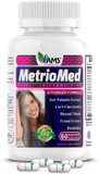 America Medic & Science Metriomed 60 Capsules | Fertility Supplement For Women | Organic Pills With Black Cohosh, Chasteberry And Red Clover Herbs