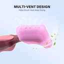 Anbbas 2Pcs Silicone Denture Brush Cover Fit Most Denture Toothbrushes(Green And Pink)