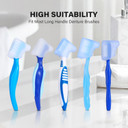 Anbbas 2Pcs Silicone Denture Brush Cover Fit Most Denture Toothbrushes(Green And Pink)